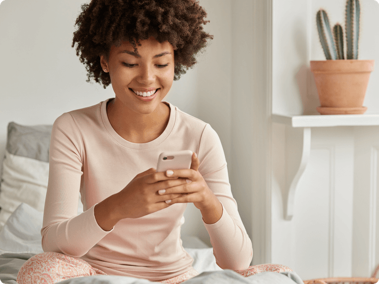 Woman using phone